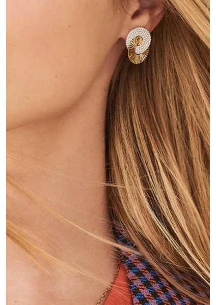 Vıp Kıvrım Detaylı Yelpaze Model Çelik Küpe modelleri