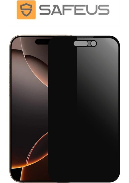iPhone 16 Pro Max Tam Kaplayan Hayalet Toz Filtreli Ekran Koruyucu Cam