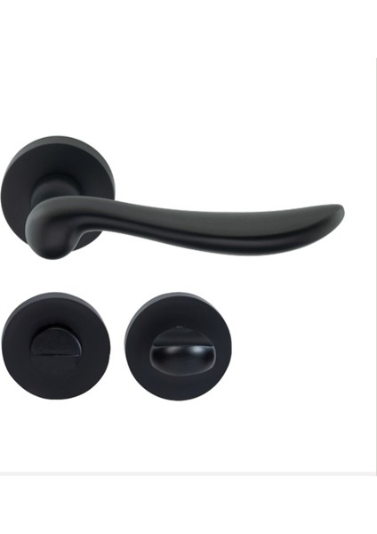 Troy Kapı Kolu Wc Tipi Siyah Renkli 3'lü Avantaj Paket