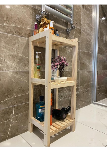 Ahşap 3 Katlı 90*35*30 Banyo Düzenleyici fiyatları