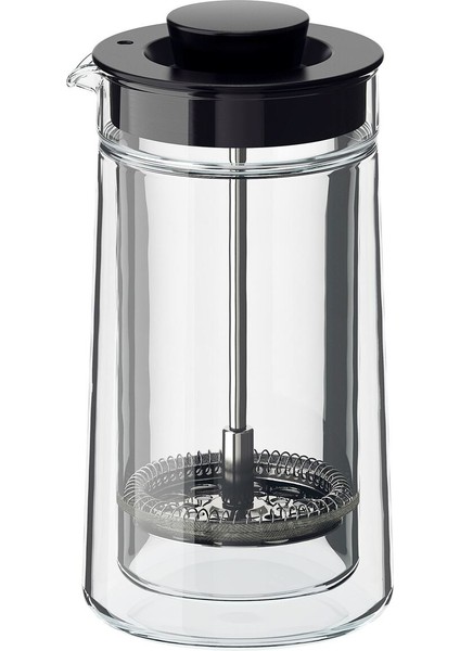 French Press, Paslanmaz Çelik-Siyah, 0,3 Lt