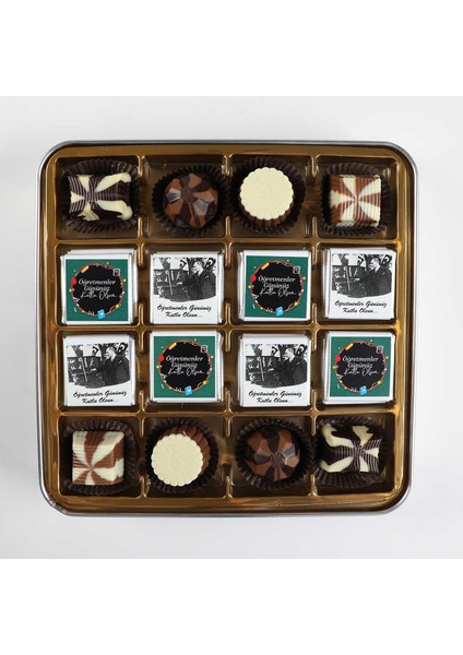 ​Atatürk Temalı Öğretmenler Günü Hediyesi (Madlen & Special Çikolata Metal Kutu) fırsatları