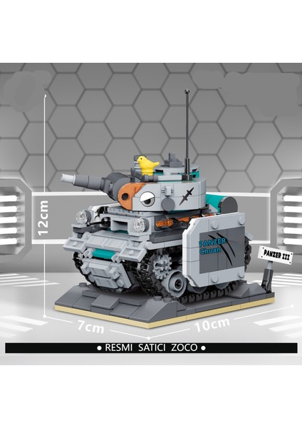 Çocuk Yapı Taşı Oyuncaklar Küçük Parçacıklar Q Versiyonu Orta Tank 532 Adet (Yurt Dışından)