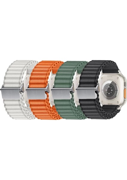 Apple Watch 10 46MM Redclick KRD-123 Naylon Kumaş Hasır Örgülü Kordon modelleri