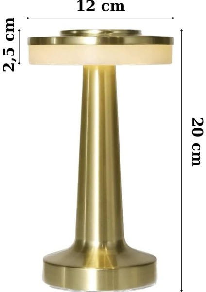 Dekoratif Şarjlı Dokunmatik LED Metal Masa Lambası USB Kablolu Abajur ve Gece Lambası Altın fiyatları