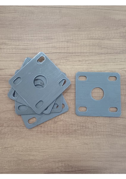 Panel Çit Direği ve Profil Direk Taban Plaka Flanş 10 Adet 12 x 12 cm 3.5 mm Kalınlık
