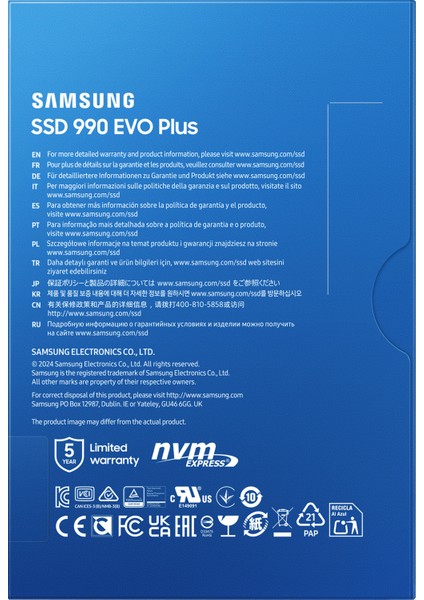 990 EVO Plus 2TB 22x80mm PCIe Gen 4.0 x4 NVMe M.2 SSD