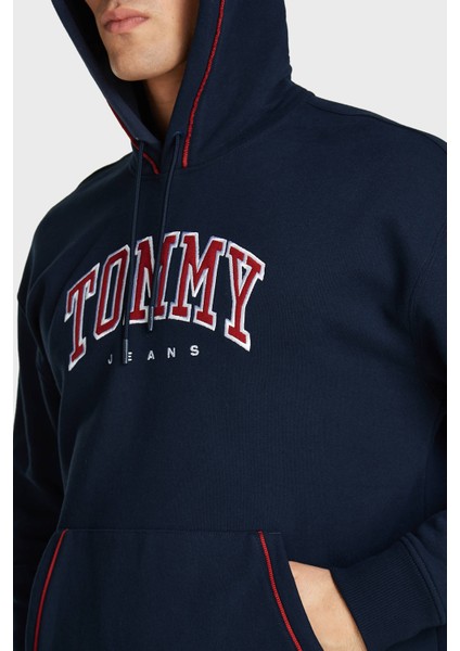 Logo Işlemeli Pamuklu Regular Fit Kapüşonlu Sweat Erkek Sweat DM0DM19760 C1G modelleri