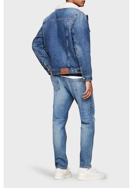 Regular Fit Çift Taraflı Kot Ceket Erkek Kot Ceket DM0DM20470 1bj fiyatları