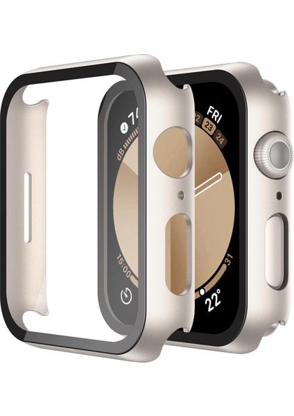 Kasa Koruyucu Kılıf, Apple Watch Series 10/11 46MM ile Uyumlu Ekran Koruyucu, Starlight modelleri