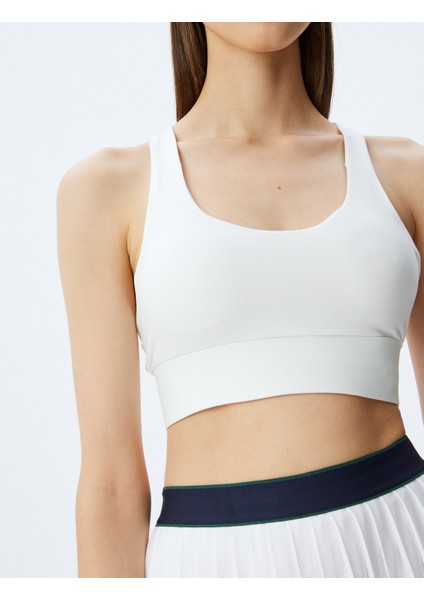 U Yaka Çapraz Sırt Askılı Slim Fit Yumuşak Tuşe Sporcu Sütyeni Interlok indirimleri