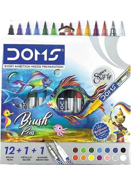 Brush Pen Fırça Uçlu Keçeli Kalem 14'lü Super Soft