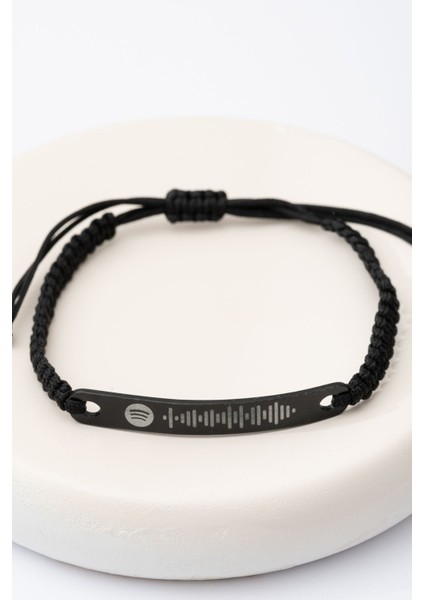 Spotify Kadın Çelik Bileklik Siyah Dikdörtgen Model fiyatları