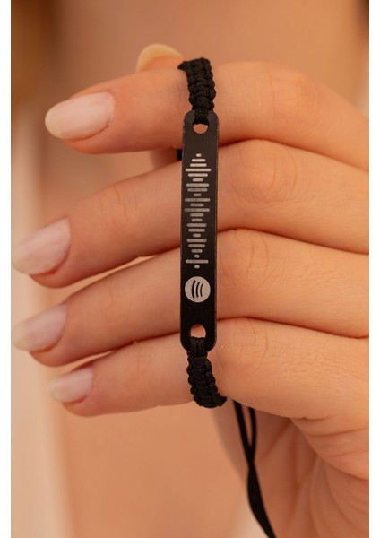 Spotify Kadın Çelik Bileklik Siyah Dikdörtgen Model modelleri