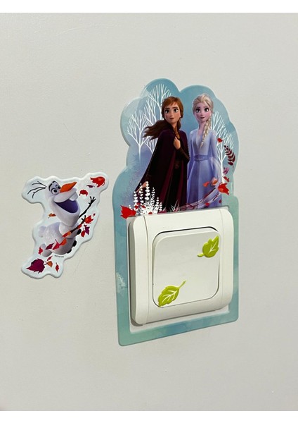 Karlar Ülkesi Prensesleri Lamba Süsleme Büyük Boy Mavi Sticker