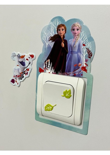 Karlar Ülkesi Prensesleri Lamba Süsleme Büyük Boy Mavi Sticker fiyatları