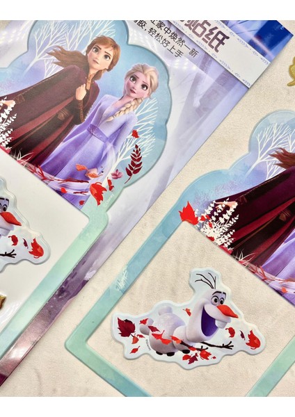 Karlar Ülkesi Prensesleri Lamba Süsleme Büyük Boy Mavi Sticker indirimleri