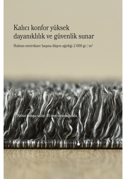 Düz Desenli Siyah Oturma Odası Halısı Salon Halısı Uzun Tüylü Yumuşak Dokulu Antibakteriyel Yuvarlak
