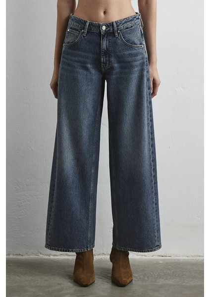 Siena % 100 Pamuk Wide Leg Yüksek Bel Geniş Paça Jeans Bayan Kot Pantolon 1010763 fiyatları