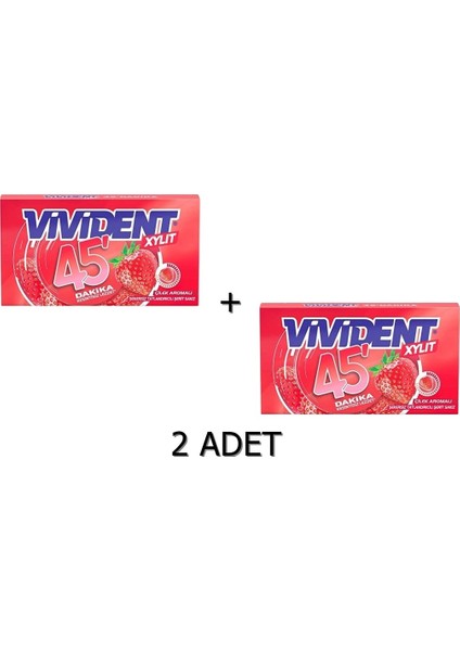 45 Dakika Çilek Aromalı Şekersiz Sakız 26 gr (2 Adet)