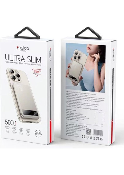 Apple iPhone 12 ve Üzeri Modellerle Uyumlu Magsafe Çöl Titanium Powebank Ultra Slim 5000 Mah