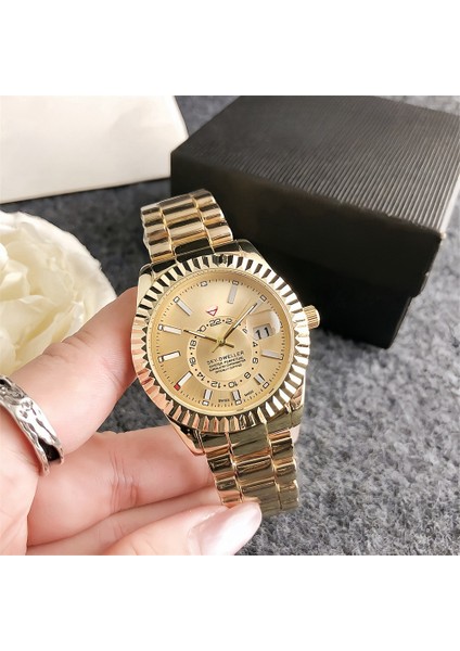 Rolex Kopya Saat Dışbükey Lens Takvim Erkek Saati (Yurt Dışından)