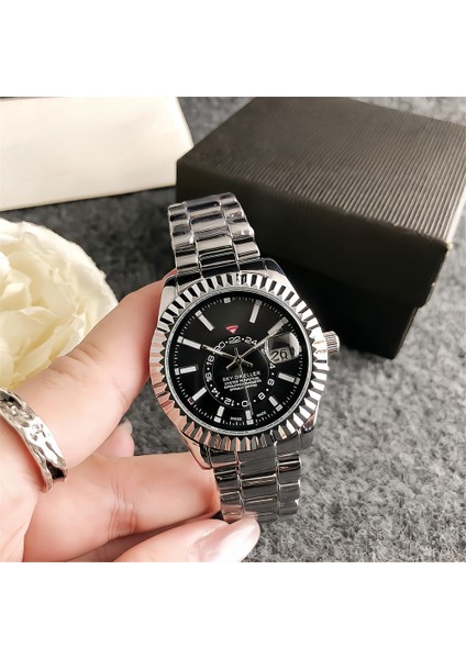 Rolex Kopya Saat Dışbükey Lens Takvim Erkek Saati (Yurt Dışından)
