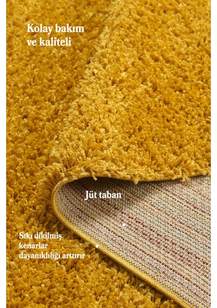Peluş Halı Gold Oturma Odası Halısı Salon Halısı Uzun Tüylü Toz Vermez Kolay Bakım fırsatları