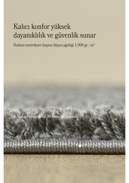 Modern Düz Desen Gri Oturma Odası Halısı Salon Halısı Uzun Tüylü Yumuşak Dokulu Kolay Bakım Yuvarlak fırsatları