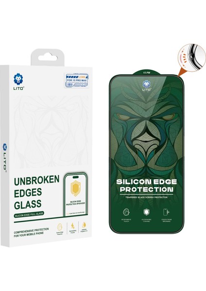 D+ Ultra Silikon Kenar Clear iPhone 16 Pro Max Ekran Koruyucu