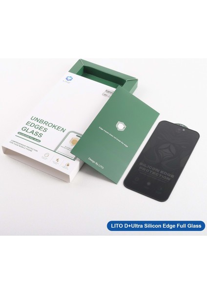 D+ Ultra Silikon Kenar Clear iPhone 16 Pro Max Ekran Koruyucu