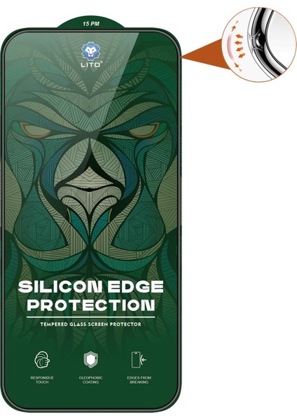 D+ Ultra Silikon Kenar Clear iPhone 16 Pro Max Ekran Koruyucu