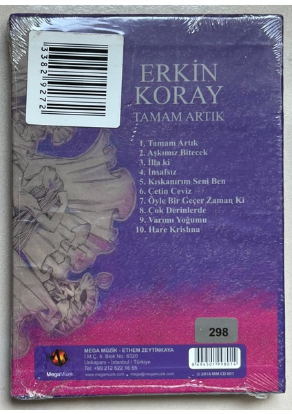 Erkin Koray - Tamam Artık Deluxe Edition CD Sınırlı Baskı Baskı NO: 298
