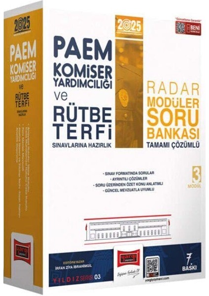 2025 Paem Komiser Yardımcılığı ve Rütbe Terfi Sınavlarına Hazırlık Radar Serisi Tamamı Çözümlü Modüler Soru Bank