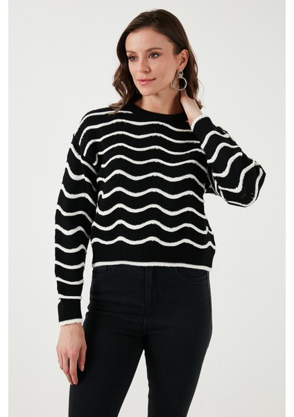 Regular Fit Bisiklet Yaka Ajurlu Kazak Bayan Kazak 24K0376K1 modelleri