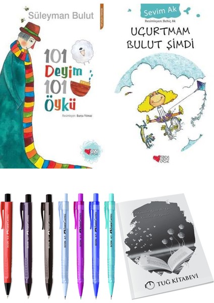 Uçurtmam Bulut Şimdi ve 101 Deyim 101 Öykü Süleyman Bulut 2'li Set + Hediyeli