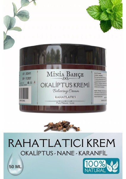 Okaliptus Kremi, 50ML. %100 Doğal