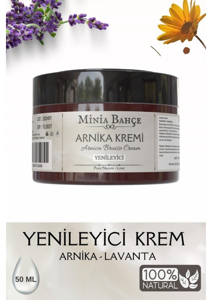 Arnika Kremi, 50ML. %100 Doğal