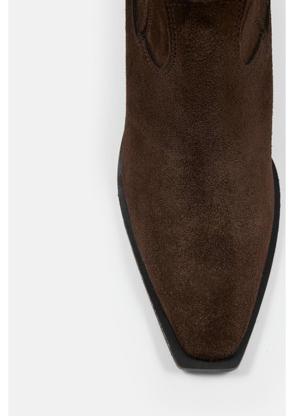 Lova Kahve Süet Hakiki Deri Topuklu Bot modelleri