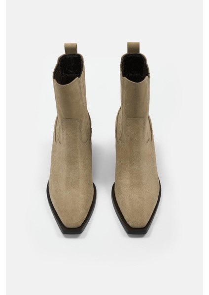 Lova Camel Süet Hakiki Deri Topuklu Bot fiyatları