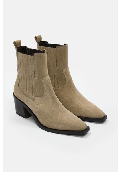 Lova Camel Süet Hakiki Deri Topuklu Bot indirimleri