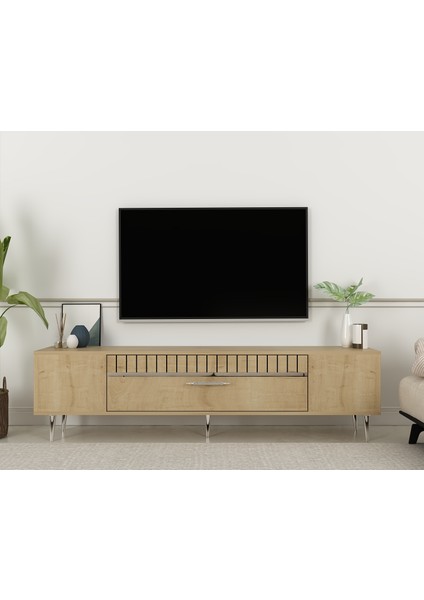 DEKOLP1CT Tv Sehpası Safirmeşe-Gümüş
