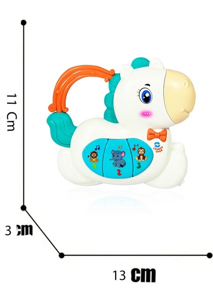 Işıklı ve Müzikli At Bebek Piyanosu Motor Beceri Gelişimi Müzikli Oyuncak Hayvan Sesli At Bebek Oyuncağı Turuncu Yele fiyatları