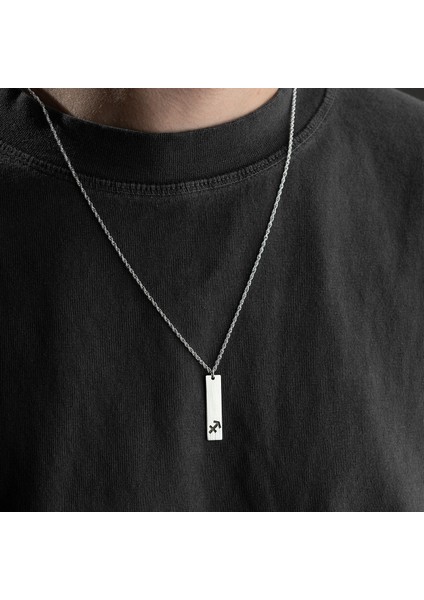 Erkek Özel Tasarım Yay Burcu Gümüş Kolye modelleri