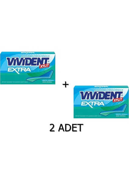 Extra Nane-Mentol Aromalı Şekersiz-Tatlandırıcılı Şerit Sakız 26 gr 2 Adet