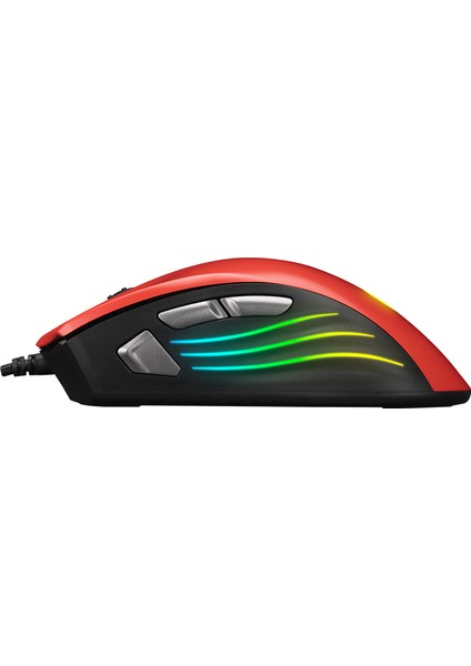 SMX-R33 Lımbo Makrolu Siyah/kırmızı 6400DPI Rgb Ledli Gaming Oyuncu Mouse