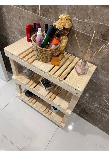 3 Lü Ahşap Dekoratif - Banyo Düzenleyici modelleri