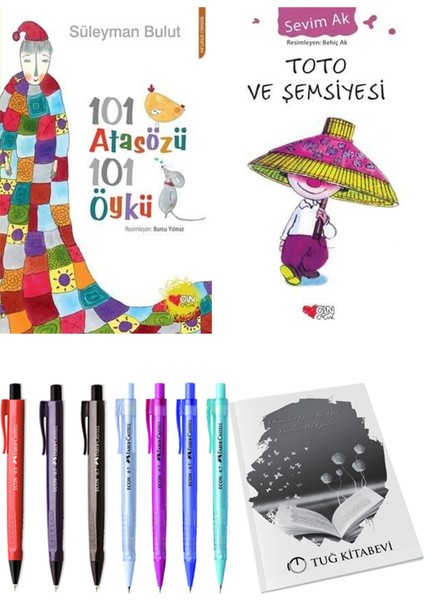 Toto ve Şemsiyesi ve 101 Atasözü 101 Öykü Süleyman Bulut 2'li Set + Hediyeli