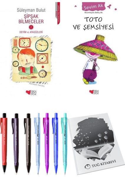 Toto ve Şemsiyesi ve Şipşak Bilmeceler 2 2'li Set + Hediyeli