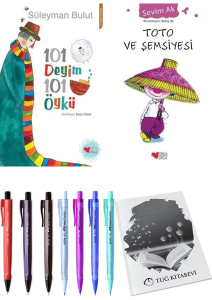 Toto ve Şemsiyesi ve 101 Deyim 101 Öykü Süleyman Bulut 2'li Set + Hediyeli